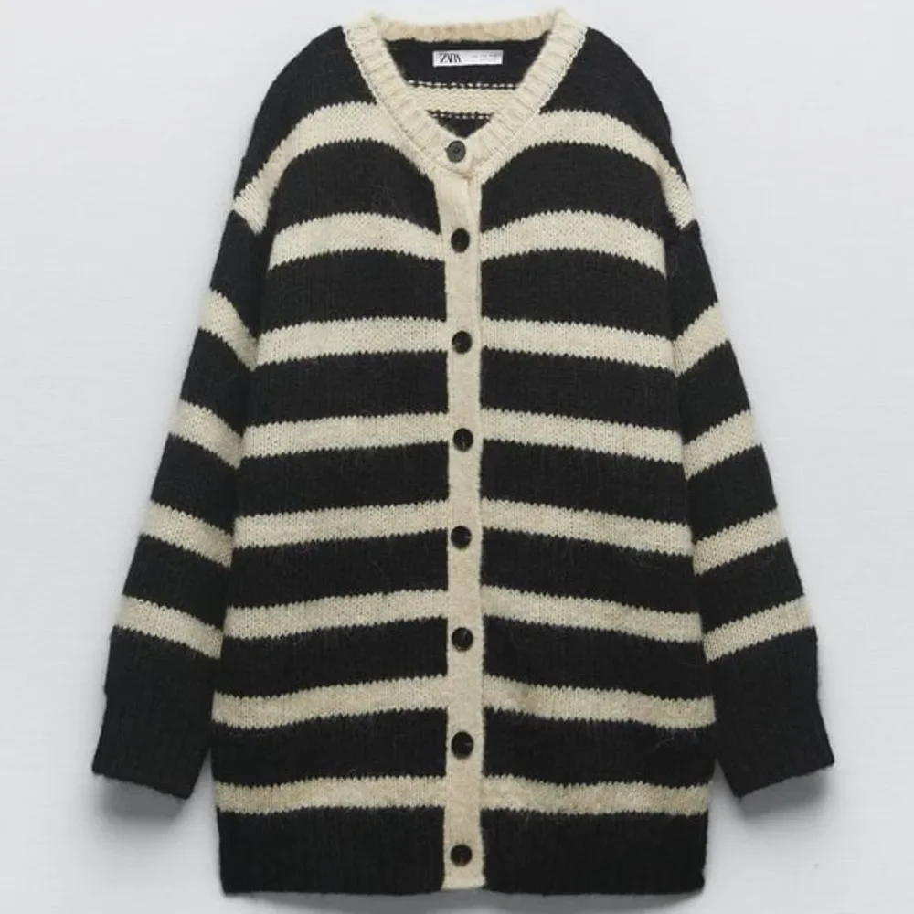 Zara Long Striped Cardigan New - Picture 5 of 11